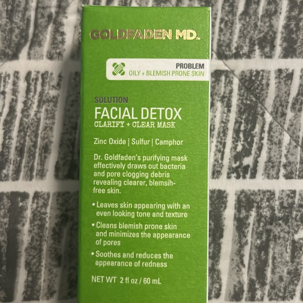 GOLDFADEN MD Facial Detox Clarify and Clear Mask 2fl oz/ 60 mL - Picture 2 of 9
